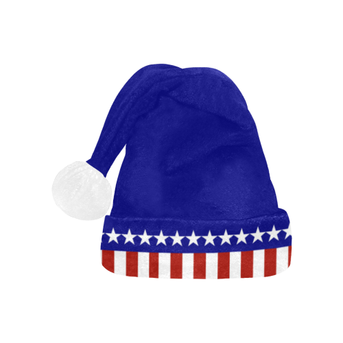 Patriotic USA Stars and Stripes Santa Hat