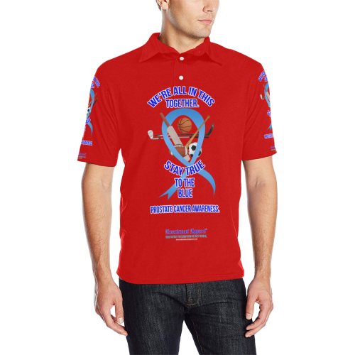 Prostate-Cancer-Awareness-Polo S/S Shirt Men's All Over Print Polo Shirt (Model T55)