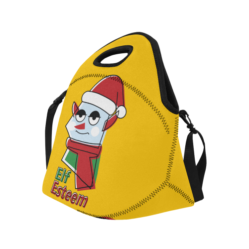 Elf Esteem CHRISTMAS YELLOW Neoprene Lunch Bag/Large (Model 1669)