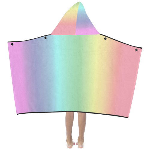 Pastel Rainbow Kids' Hooded Bath Towels