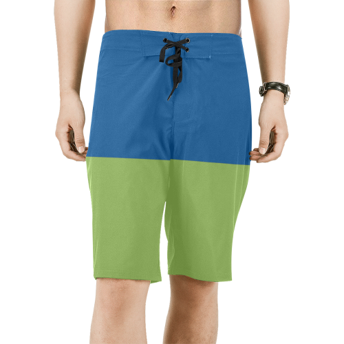 Colorblock Men's All Over Print Board Shorts (Model L16)