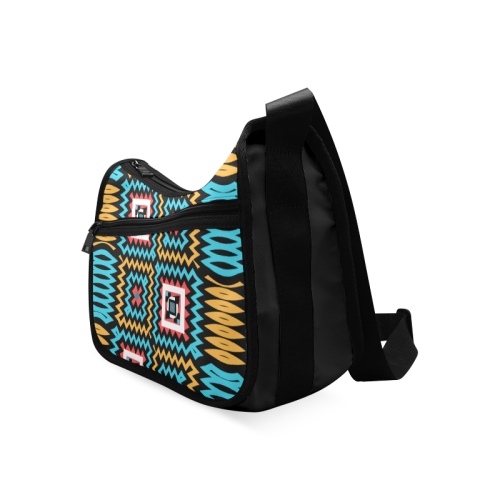 Shapes on a black background Crossbody Bags (Model 1616)