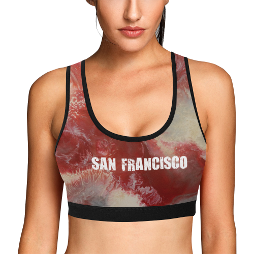 San Francisco Women's All Over Print Sports Bra (Model T52)