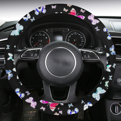 Butterflies Steering Wheel Cover with Anti-Slip Insert