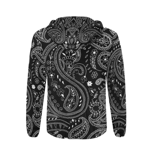PAISLEY 7 All Over Print Full Zip Hoodie for Men/Large Size (Model H14)