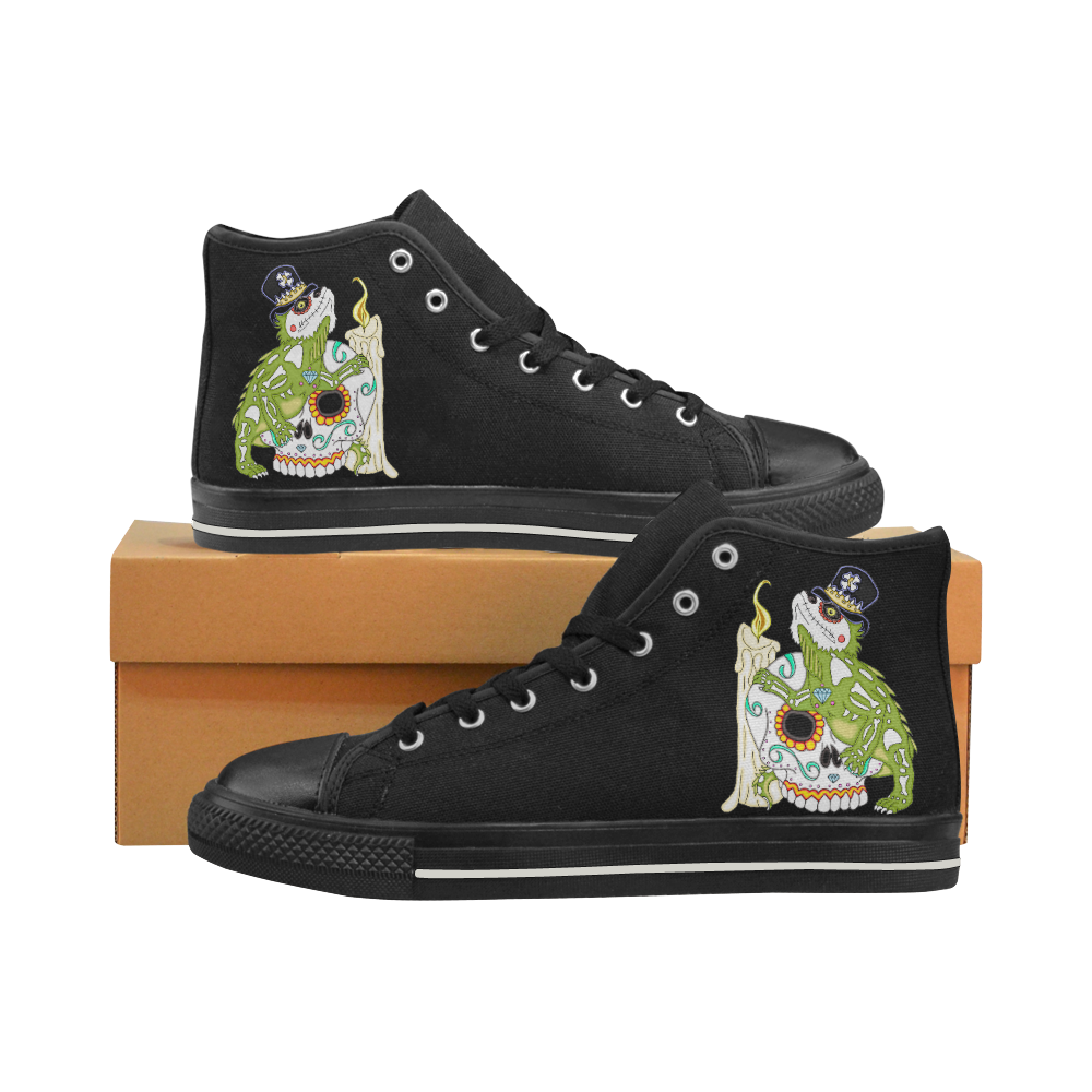 Pink Sugar Skull Floral Canvas Shoes