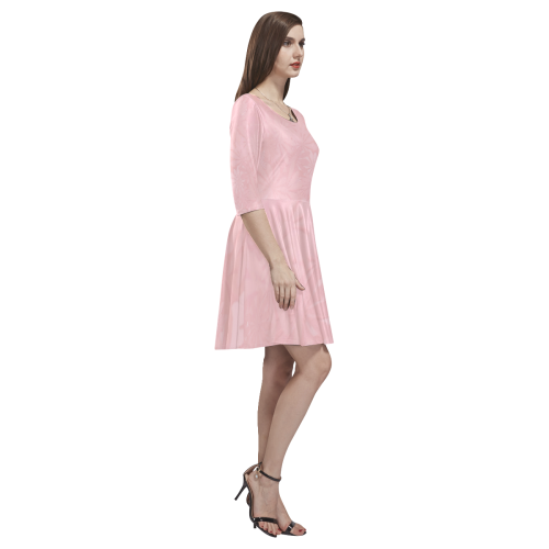 Mandys Pink Azaleas Tethys Half-Sleeve Skater Dress(Model D20)