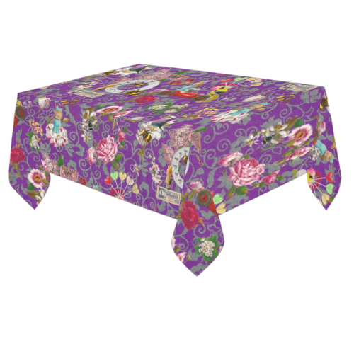 Spring Bank Holiday Cotton Linen Tablecloth 60"x 84"