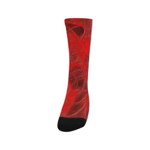 Red Fractal looks like Blood and Flesh Men's Custom Socks