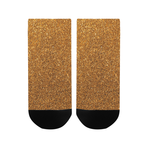 Copper Glitter Men's Ankle Socks