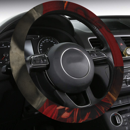 Skull with celtic knot Steering Wheel Cover with Anti-Slip Insert