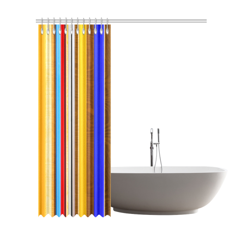 Colorful abstract pattern stripe art Shower Curtain 72"x84"