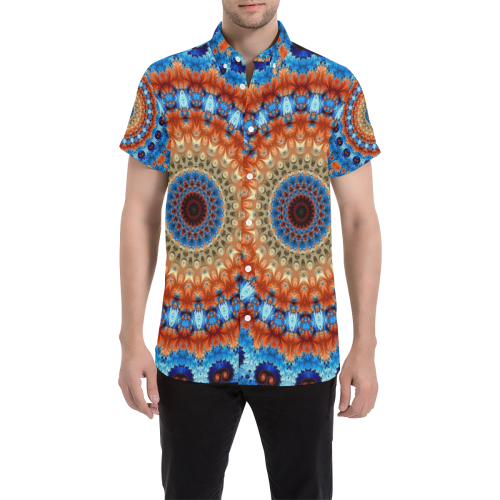 Kaleidoscope Men's All Over Print Short Sleeve Shirt (Model T53)