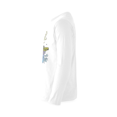 Goddess Sun Moon Earth White Sunny Men's T-shirt (long-sleeve) (Model T08)