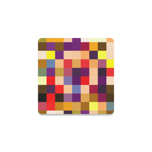 Alli Multi-Color Plaid Square Coaster