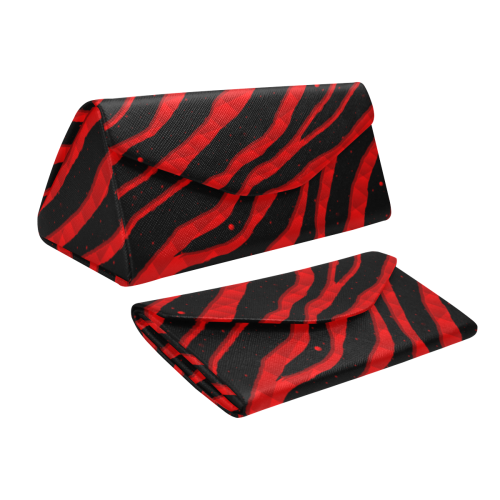 Ripped SpaceTime Stripes - Red Custom Foldable Glasses Case