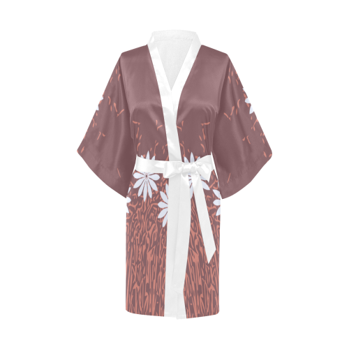 Rose Brown & Terra Cotta Kimono Robe