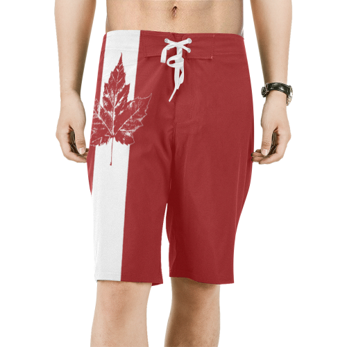 Canada Flag Shorts Cool Retro Men's All Over Print Board Shorts (Model L16)
