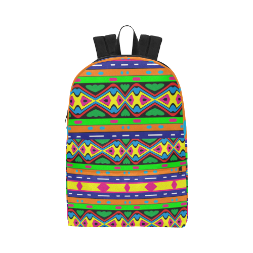 Distorted colorful shapes and stripes Unisex Classic Backpack (Model 1673)