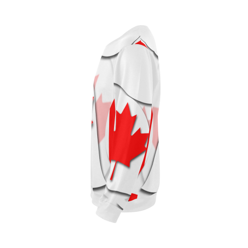Flag of Canada All Over Print Crewneck Sweatshirt for Men (Model H18)