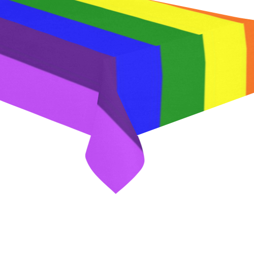 Rainbow Flag (Gay Pride - LGBTQIA+) Cotton Linen Tablecloth 60"x120"