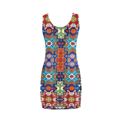 Armenian Colorful Folk Art Medea Vest Dress (Model D06)