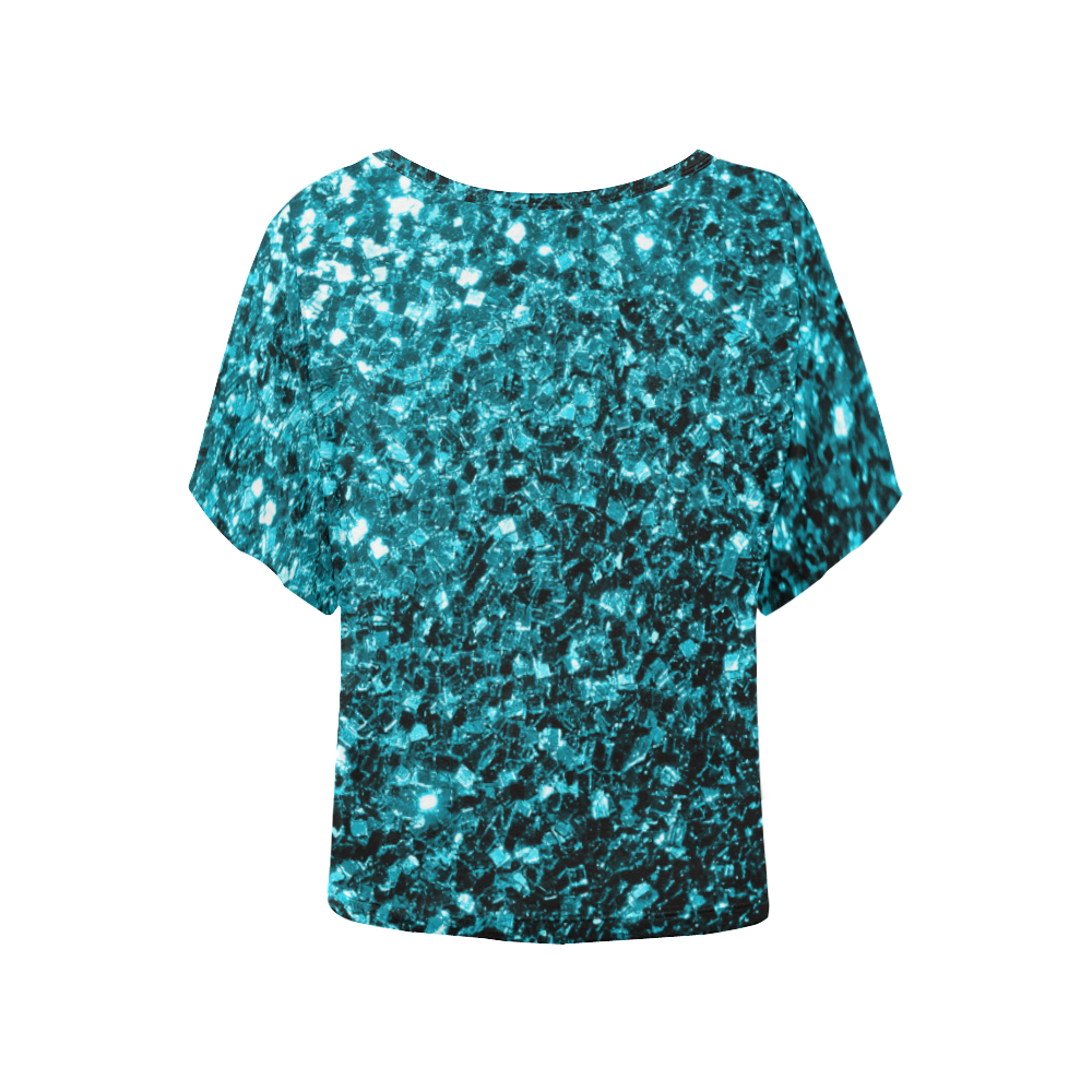 blue glitter blouse