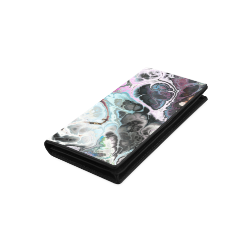 Colorful Marble Design Women's Leather Wallet (Model 1611)