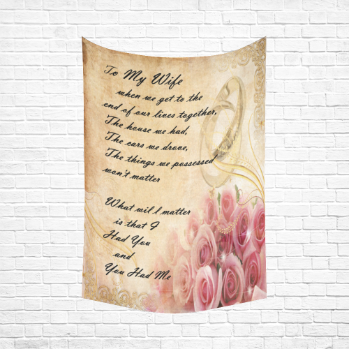 to-mywife- Cotton Linen Wall Tapestry 60"x 90"