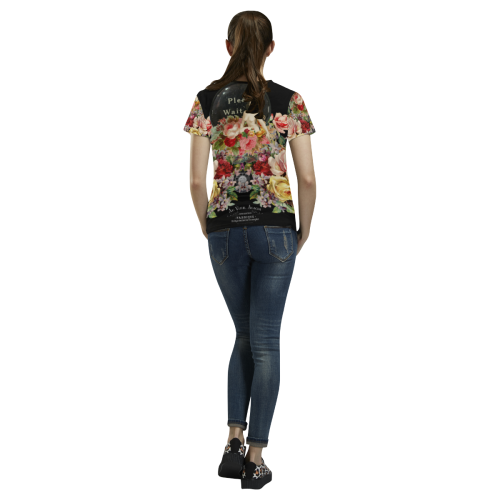 Nuit de Roses Revisited All Over Print T-shirt for Women/Large Size (USA Size) (Model T40)