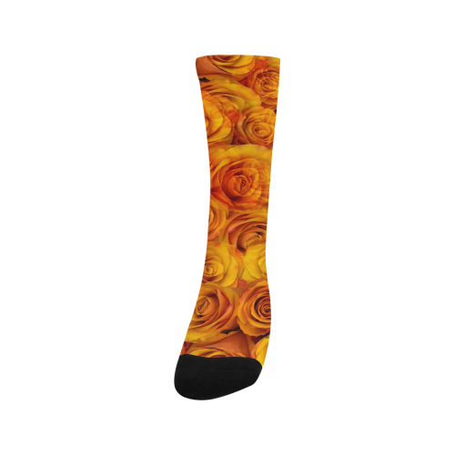 Grenadier Tangerine Roses Trouser Socks (For Men)