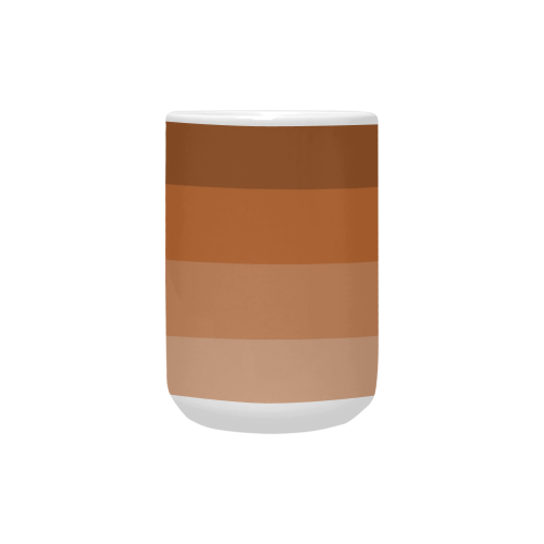 Caramel multicolored stripes Custom Ceramic Mug (15OZ)