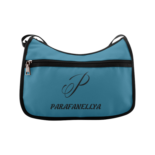 Parafanellya Ladies Blue & Black Print Fashion Purse Crossbody Bags (Model 1616)