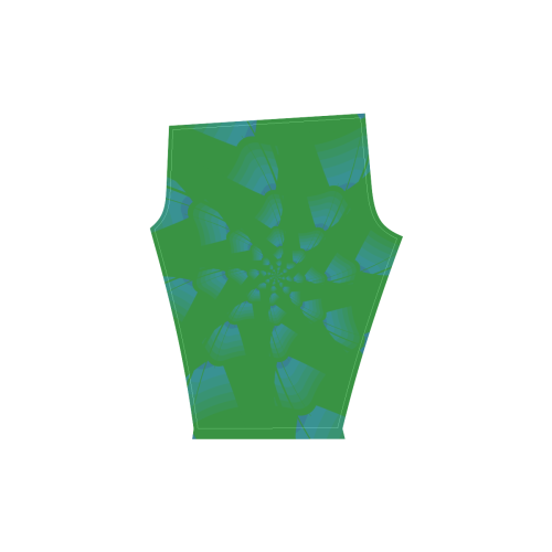 Blue on green grass Women's Low Rise Capri Leggings (Invisible Stitch) (Model L08)