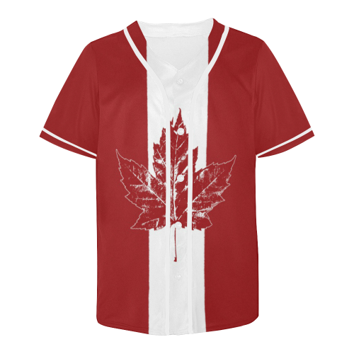 Cool Canada Flag Baseball Jersey All Over Print Baseball Jersey for Men (Model T50)