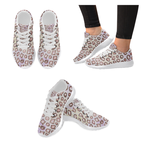 Leopard Art Women's Running Shoes/Large Size (Model 020)