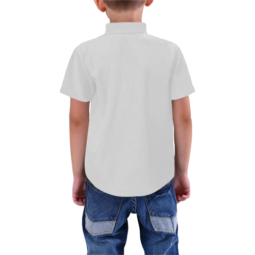 color gainsboro Boys' All Over Print Short Sleeve Shirt (Model T59)
