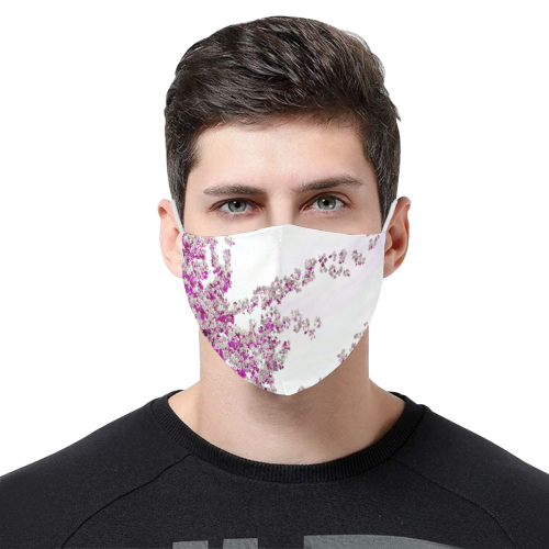 Sakura cherry blossom community face mask 3D Mouth Mask with Drawstring (Pack of 5) (Model M04)