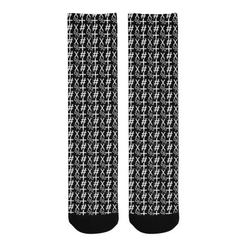 NUMBERS Collection Black/White Men's Custom Socks