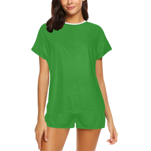 color forest green Women's Short Pajama Set