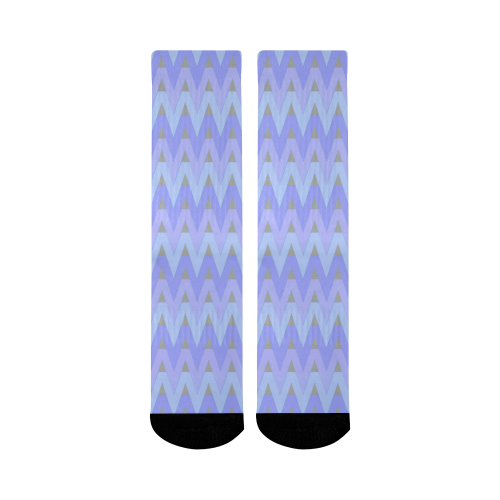Winter Chevrons Mid-Calf Socks (Black Sole)