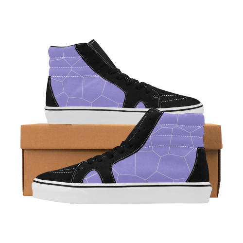 Abstract geometric pattern Women's High Top Skateboarding Shoes/Large (Model E001-1)