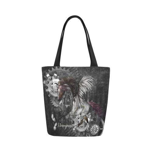 Aweswome steampunk horse with wings Canvas Tote Bag (Model 1657)