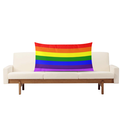 Rainbow Flag (Gay Pride - LGBTQIA+) Rectangle Pillow Case 20"x36"(Twin Sides)