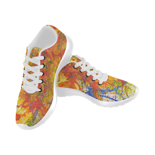 Aflame with Flower Art Women’s Running Shoes (Model 020)