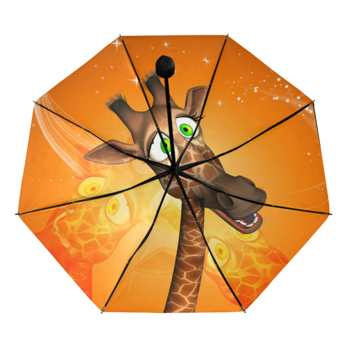 Cute, funny giraffe Anti-UV Foldable Umbrella (Underside Printing) (U07)