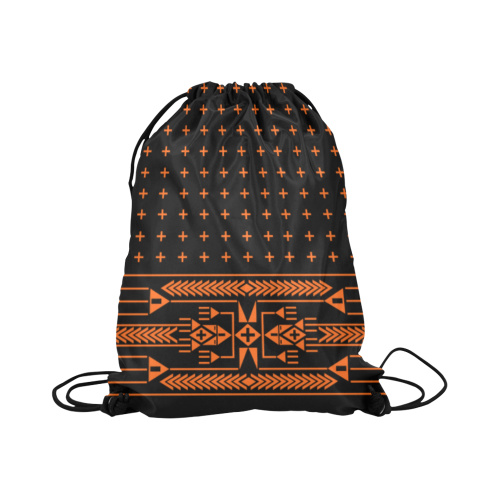 The Path Orange design Large Drawstring Bag Model 1604 (Twin Sides)  16.5"(W) * 19.3"(H)