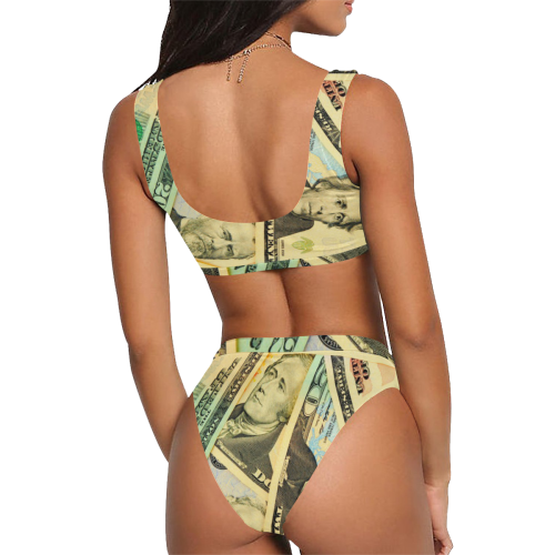 US DOLLARS Sport Top & High-Waisted Bikini Swimsuit (Model S07)