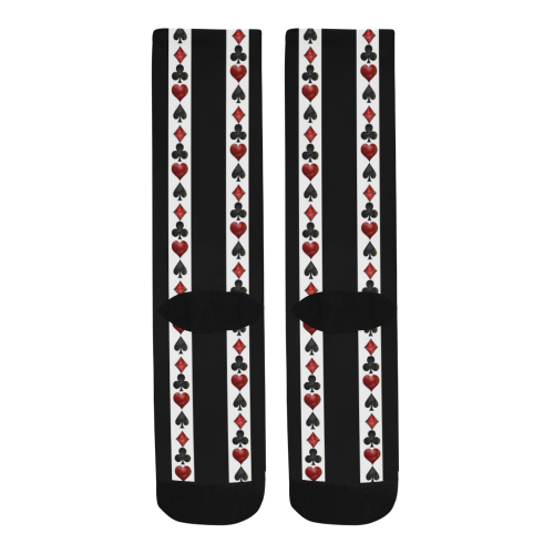 Playing Card Symbols Stripes Trouser Socks (For Men)