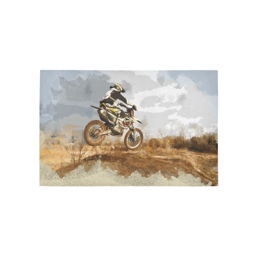 Bare Winter Trees on the Dirt Bike Trail Area Rug 5'x3'3''